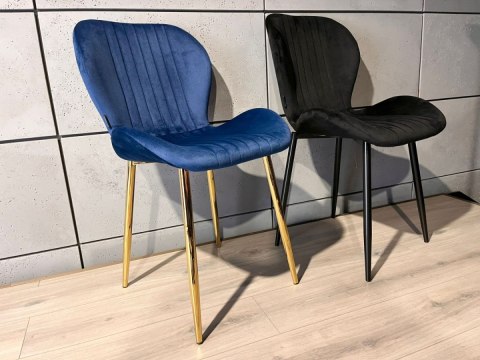 Krzesło tapicerowane MONTI VELVET BLACK Lugano Krzesło tapicerowane MONTI VELVET BLACK Lugano