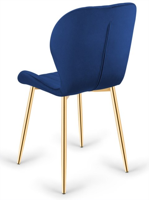 Krzesło tapicerowane MONTI VELVET BLUE GOLD Lugano Krzesło tapicerowane MONTI VELVET BLUE GOLD Lugano
