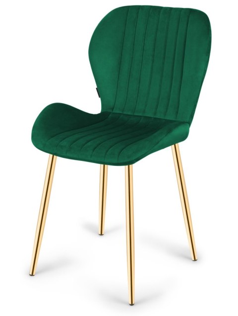 Krzesło tapicerowane MONTI VELVET GREEN GOLD Lugano Krzesło tapicerowane MONTI VELVET GREEN GOLD Lugano