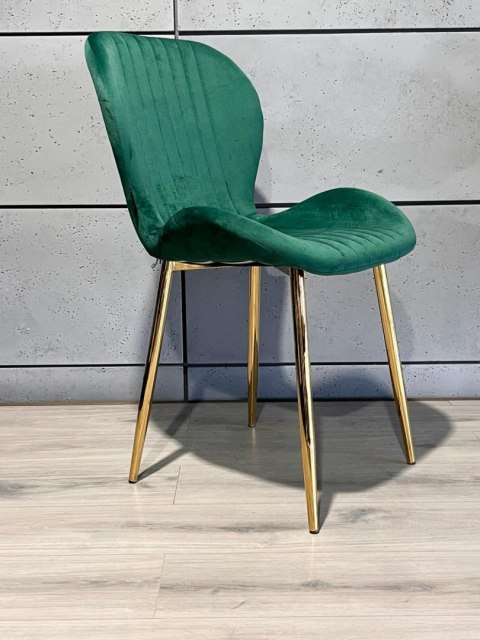 Krzesło tapicerowane MONTI VELVET GREEN GOLD Lugano Krzesło tapicerowane MONTI VELVET GREEN GOLD Lugano