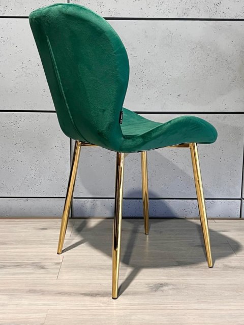 Krzesło tapicerowane MONTI VELVET GREEN GOLD Lugano Krzesło tapicerowane MONTI VELVET GREEN GOLD Lugano