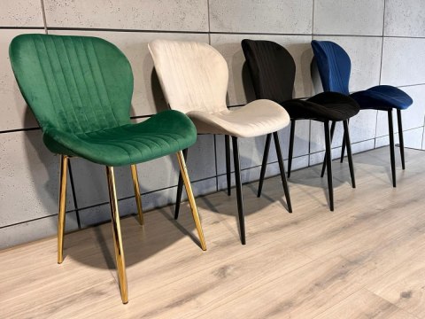 Krzesło tapicerowane MONTI VELVET GREEN GOLD Lugano Krzesło tapicerowane MONTI VELVET GREEN GOLD Lugano