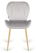 Krzesło tapicerowane MONTI VELVET GREY GOLD Lugano