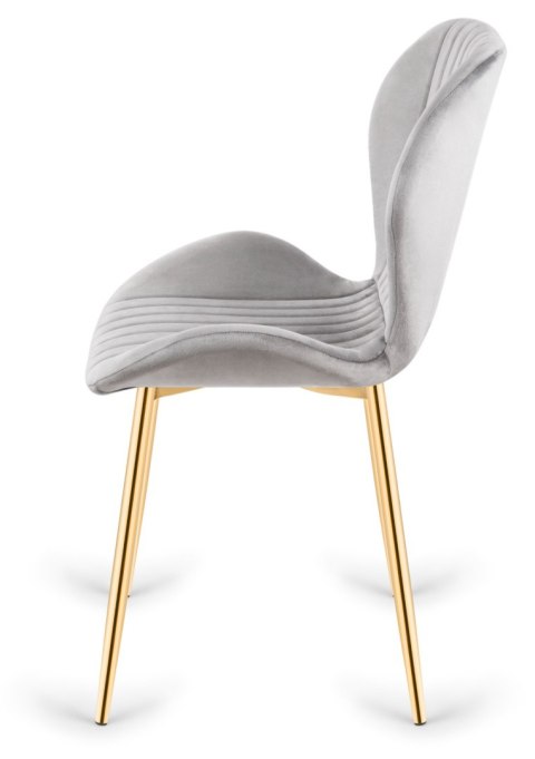 Krzesło tapicerowane MONTI VELVET GREY GOLD Lugano Krzesło tapicerowane MONTI VELVET GREY GOLD Lugano