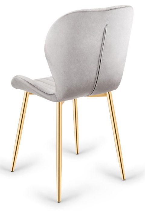 Krzesło tapicerowane MONTI VELVET GREY GOLD Lugano Krzesło tapicerowane MONTI VELVET GREY GOLD Lugano