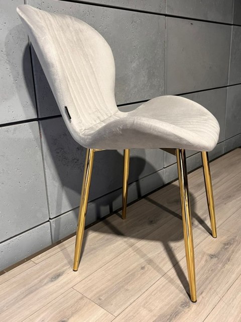 Krzesło tapicerowane MONTI VELVET GREY GOLD Lugano Krzesło tapicerowane MONTI VELVET GREY GOLD Lugano