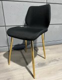 Krzesło tapicerowane SOPHIA FABRIC BLACK GOLD Lugano