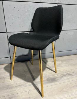Krzesło tapicerowane SOPHIA FABRIC BLACK GOLD Lugano