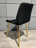 Krzesło tapicerowane SOPHIA FABRIC BLACK GOLD Lugano