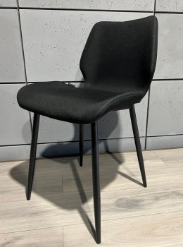 Krzesło tapicerowane SOPHIA FABRIC BLACK SMOKE Lugano