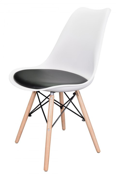 Krzesło TOSCANA BIANCO - BLACK PU Lugano Krzesło TOSCANA BIANCO - BLACK PU Lugano