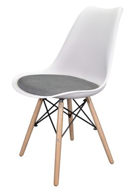 Krzesło TOSCANA BIANCO - Grey Fabric II Lugano
