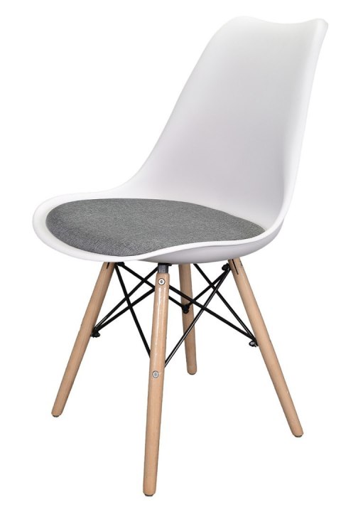 Krzesło TOSCANA BIANCO - Grey Fabric II Lugano Krzesło TOSCANA BIANCO - Grey Fabric II Lugano