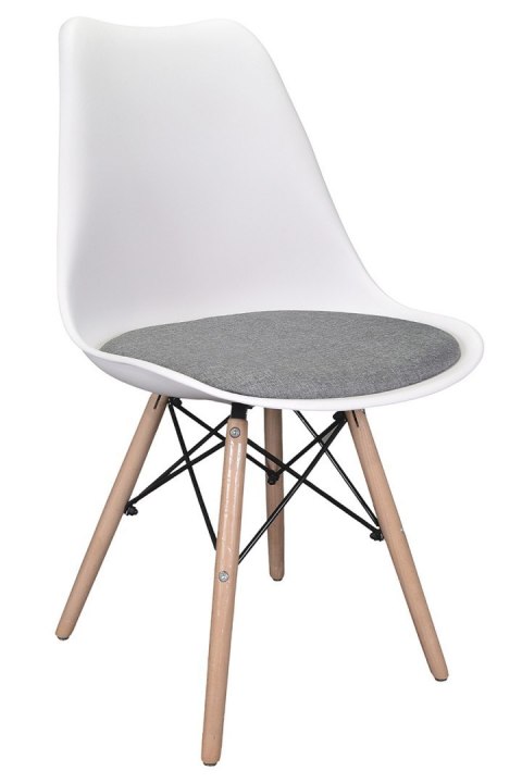 Krzesło TOSCANA BIANCO - Grey Fabric II Lugano Krzesło TOSCANA BIANCO - Grey Fabric II Lugano