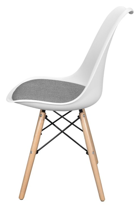 Krzesło TOSCANA BIANCO - Grey Fabric II Lugano Krzesło TOSCANA BIANCO - Grey Fabric II Lugano