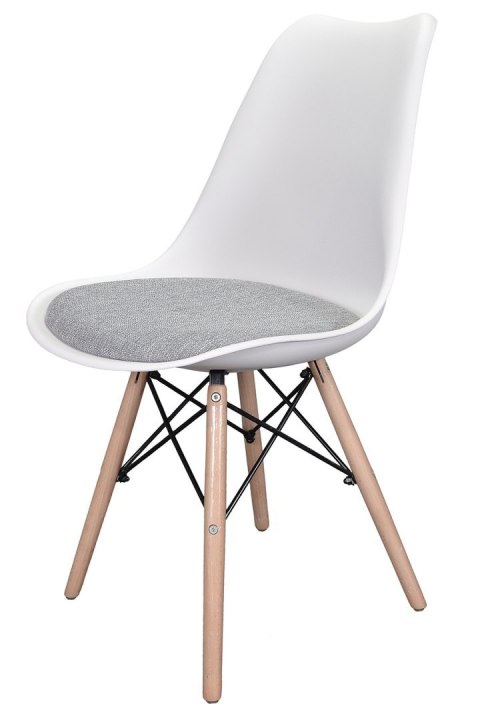 Krzesło TOSCANA BIANCO - Grey Fabric V Lugano Krzesło TOSCANA BIANCO - Grey Fabric V Lugano