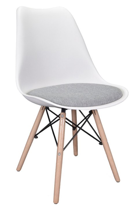 Krzesło TOSCANA BIANCO - Grey Fabric V Lugano Krzesło TOSCANA BIANCO - Grey Fabric V Lugano