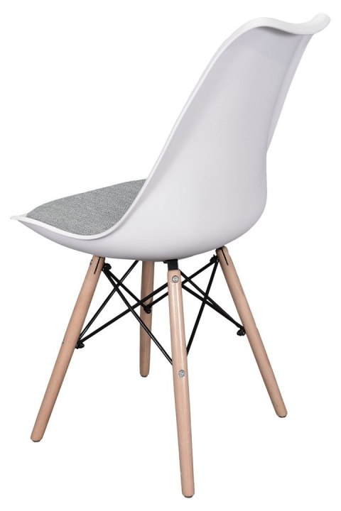 Krzesło TOSCANA BIANCO - Grey Fabric V Lugano Krzesło TOSCANA BIANCO - Grey Fabric V Lugano