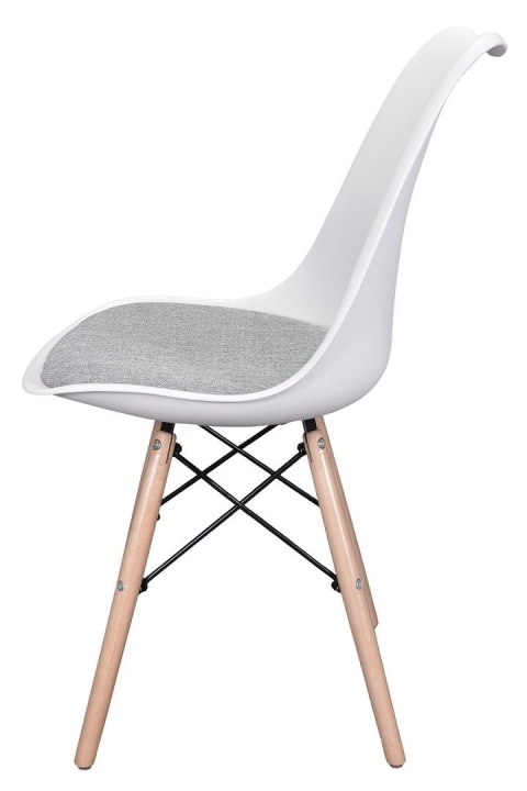 Krzesło TOSCANA BIANCO - Grey Fabric V Lugano Krzesło TOSCANA BIANCO - Grey Fabric V Lugano