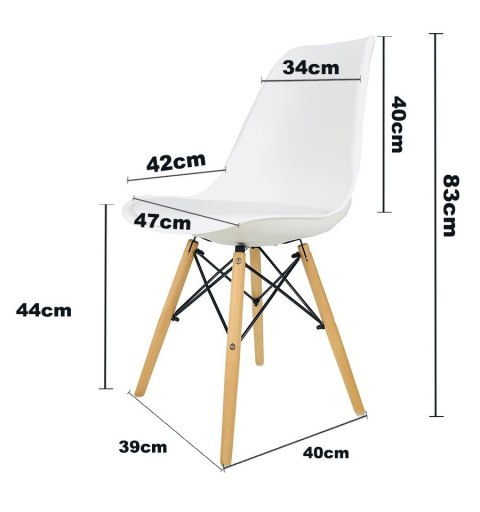 Krzesło TOSCANA BIANCO PU Lugano Krzesło TOSCANA BIANCO PU Lugano