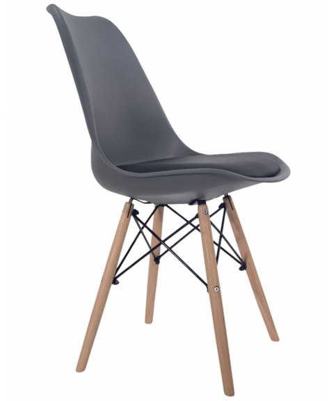 Krzesło TOSCANA DARK GREY - Black PU Lugano Krzesło TOSCANA DARK GREY - Black PU Lugano