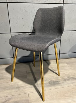 Krzesło tapicerowane SOPHIA FABRIC GREY GOLD Lugano
