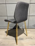 Krzesło tapicerowane SOPHIA FABRIC GREY GOLD Lugano