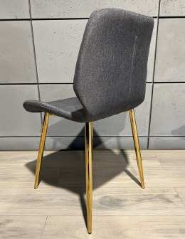 Krzesło tapicerowane SOPHIA FABRIC GREY GOLD Lugano