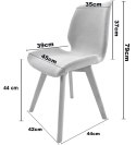 Krzesło tapicerowane SOPHIA FABRIC GREY II GATUNEK Lugano