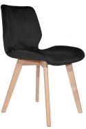 Krzesło tapicerowane SOPHIA VELVET BLACK II GATUNEK Lugano