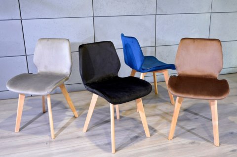 Krzesło tapicerowane SOPHIA VELVET BLACK II GATUNEK Lugano Krzesło tapicerowane SOPHIA VELVET BLACK II GATUNEK Lugano