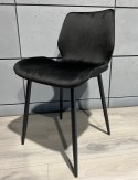 Krzesło tapicerowane SOPHIA VELVET BLACK SMOKE Lugano