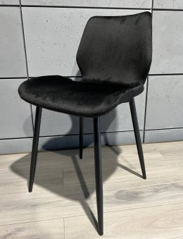 Krzesło tapicerowane SOPHIA VELVET BLACK SMOKE Lugano