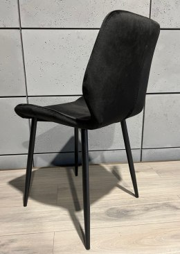 Krzesło tapicerowane SOPHIA VELVET BLACK SMOKE Lugano