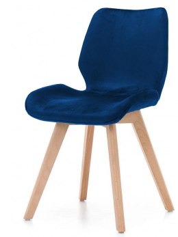 Krzesło tapicerowane SOPHIA VELVET BLUE Lugano