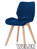 Krzesło tapicerowane SOPHIA VELVET BLUE Lugano