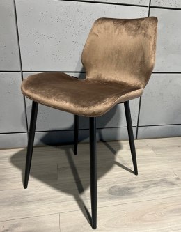 Krzesło tapicerowane SOPHIA VELVET BROWN SMOKE Lugano
