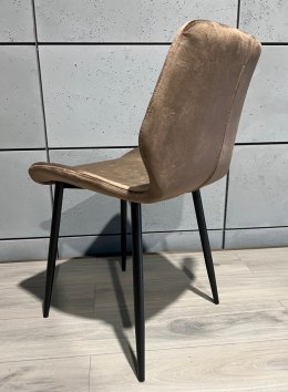 Krzesło tapicerowane SOPHIA VELVET BROWN SMOKE Lugano