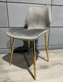 Krzesło tapicerowane SOPHIA VELVET GREY GOLD Lugano