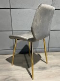 Krzesło tapicerowane SOPHIA VELVET GREY GOLD Lugano