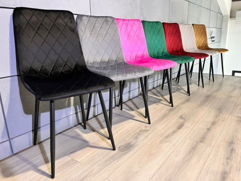 Krzesło tapicerowane SORANO VELVET BLACK II GATUNEK Lugano Krzesło tapicerowane SORANO VELVET BLACK II GATUNEK Lugano