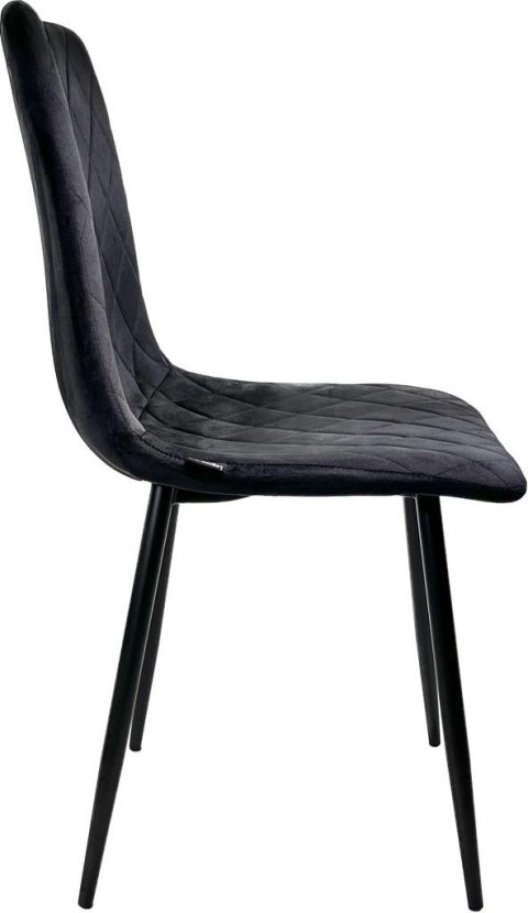 Krzesło tapicerowane SORANO VELVET BLACK Lugano Krzesło tapicerowane SORANO VELVET BLACK Lugano