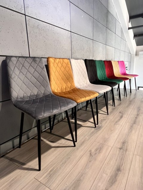 Krzesło tapicerowane SORANO VELVET DARK GREY II GATUNEK Lugano Krzesło tapicerowane SORANO VELVET DARK GREY II GATUNEK Lugano