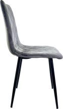 Krzesło tapicerowane SORANO VELVET DARK GREY II GATUNEK Lugano