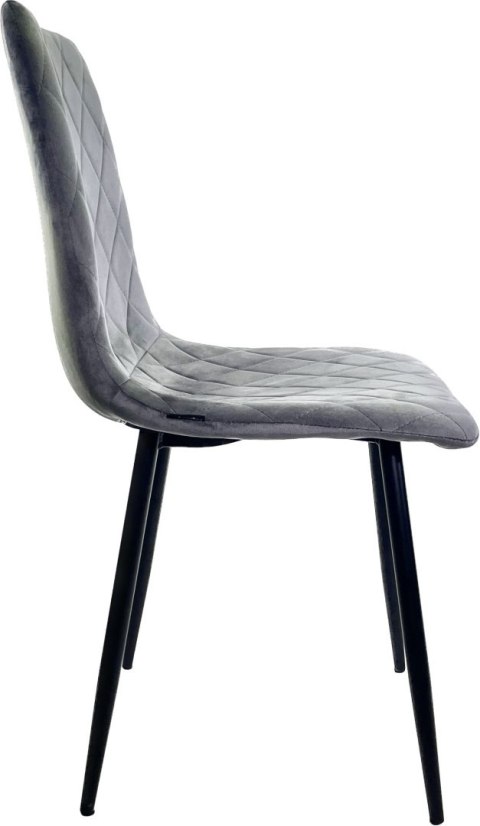 Krzesło tapicerowane SORANO VELVET DARK GREY II GATUNEK Lugano Krzesło tapicerowane SORANO VELVET DARK GREY II GATUNEK Lugano