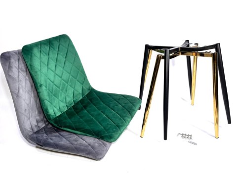 Krzesło tapicerowane SORANO VELVET DARK GREY II GATUNEK Lugano Krzesło tapicerowane SORANO VELVET DARK GREY II GATUNEK Lugano