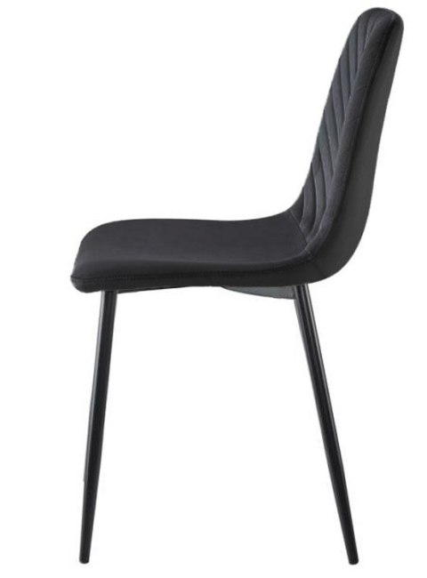 Krzesło tapicerowane TRIO VELVET BLACK II GATUNEK Lugano Krzesło tapicerowane TRIO VELVET BLACK II GATUNEK Lugano