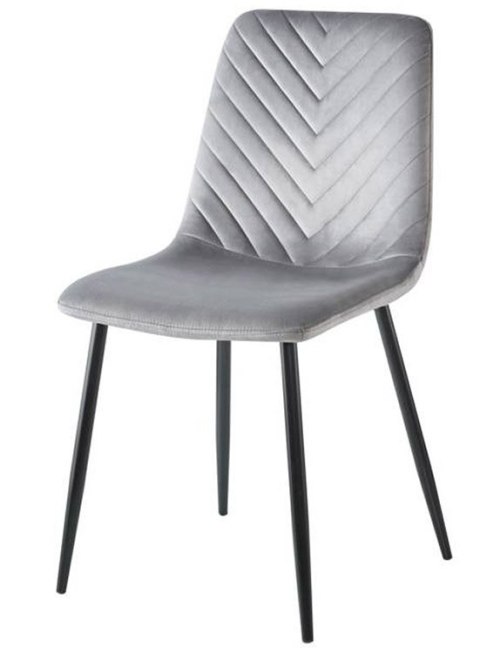 Krzesło tapicerowane TRIO VELVET GREY OUTLET Lugano Krzesło tapicerowane TRIO VELVET GREY OUTLET Lugano