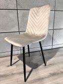 Krzesło tapicerowane TRIO VELVET GREY OUTLET Lugano