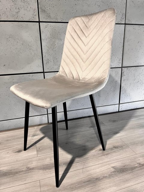 Krzesło tapicerowane TRIO VELVET GREY OUTLET Lugano Krzesło tapicerowane TRIO VELVET GREY OUTLET Lugano